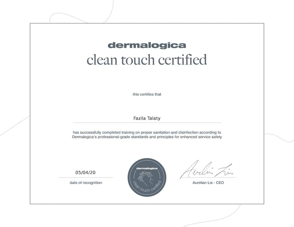 dermalogica learning certificate dermalogica learning certificate